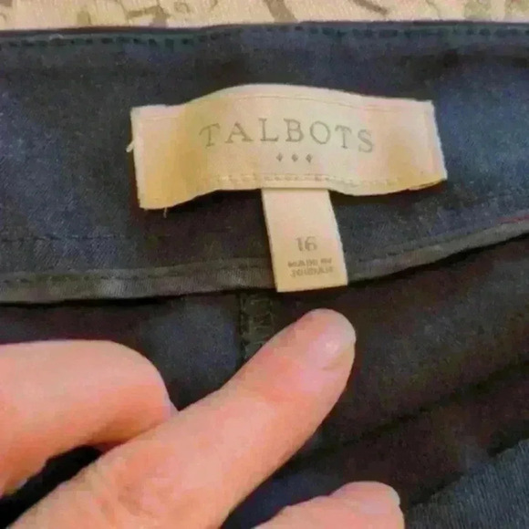Talbot's Black Size Zip Straight Pants - Picture 3 of 4